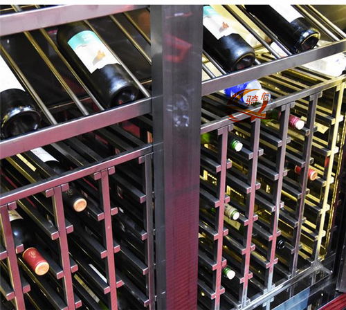 畅销精品隔断酒柜,不锈钢红酒瓶架工厂定制,不锈钢恒温酒柜图片